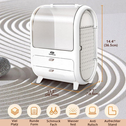 Rhinekiss Makeup Organizer with Drawers, waterproof & dustproof, Cosmetic Organizer Vanity Makeup Storage Bathroom Makeup Perfume Nail Polish Beauty Accessories Bathroom Organize.