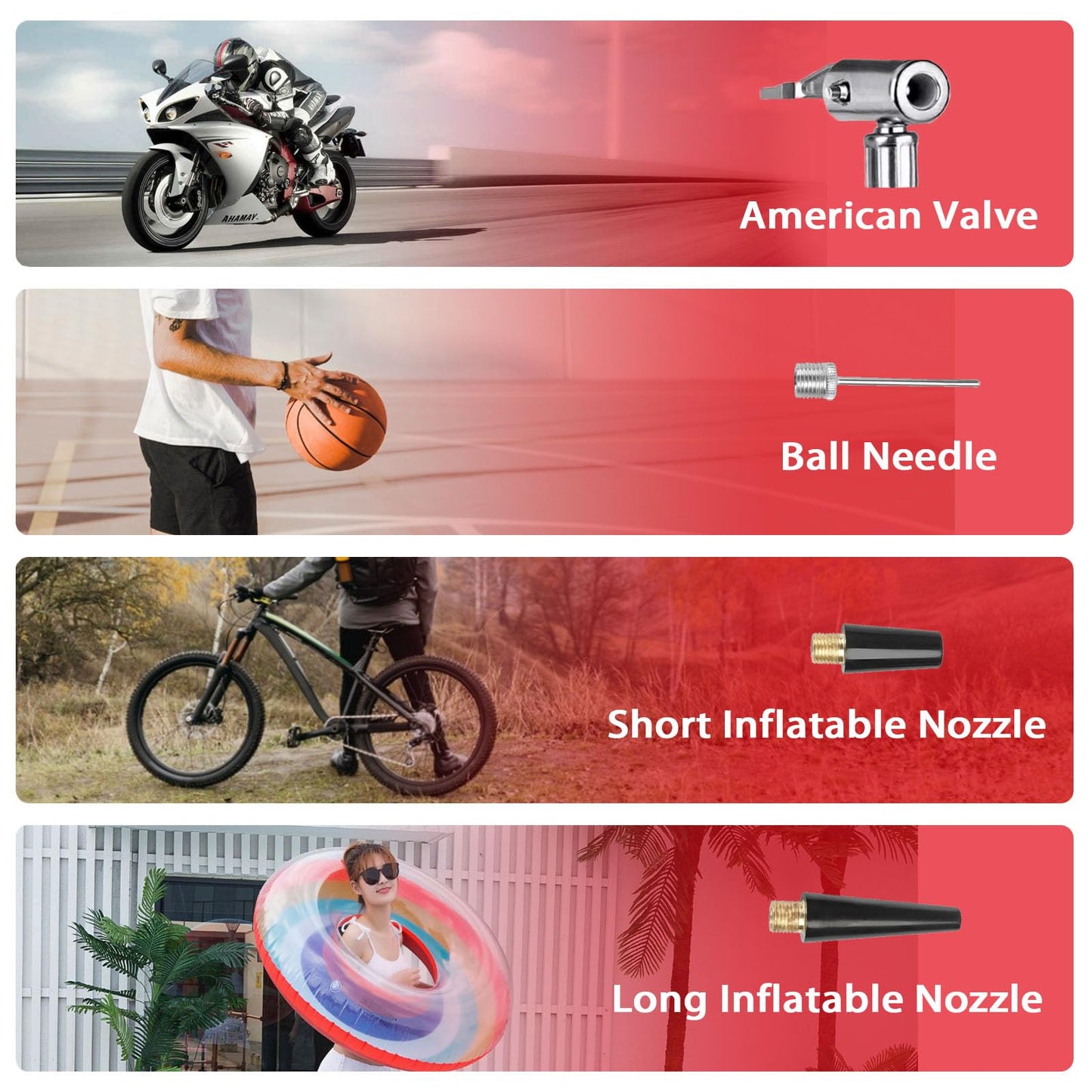 TPDL battery car compressor for Einhell Power X-Change 18 volt battery with LED lamp, cordless automatic stop 160PSI compressor, battery electric universal pump for bicycle/car/ball