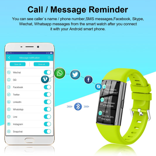 Tipmant Fitness Tracker, 1.47" HD touchscreen Smartwatch with heart rate monitor, sleep tracker, step counter, calories, SpO2, IP68 waterproof fitness watch for women and men.