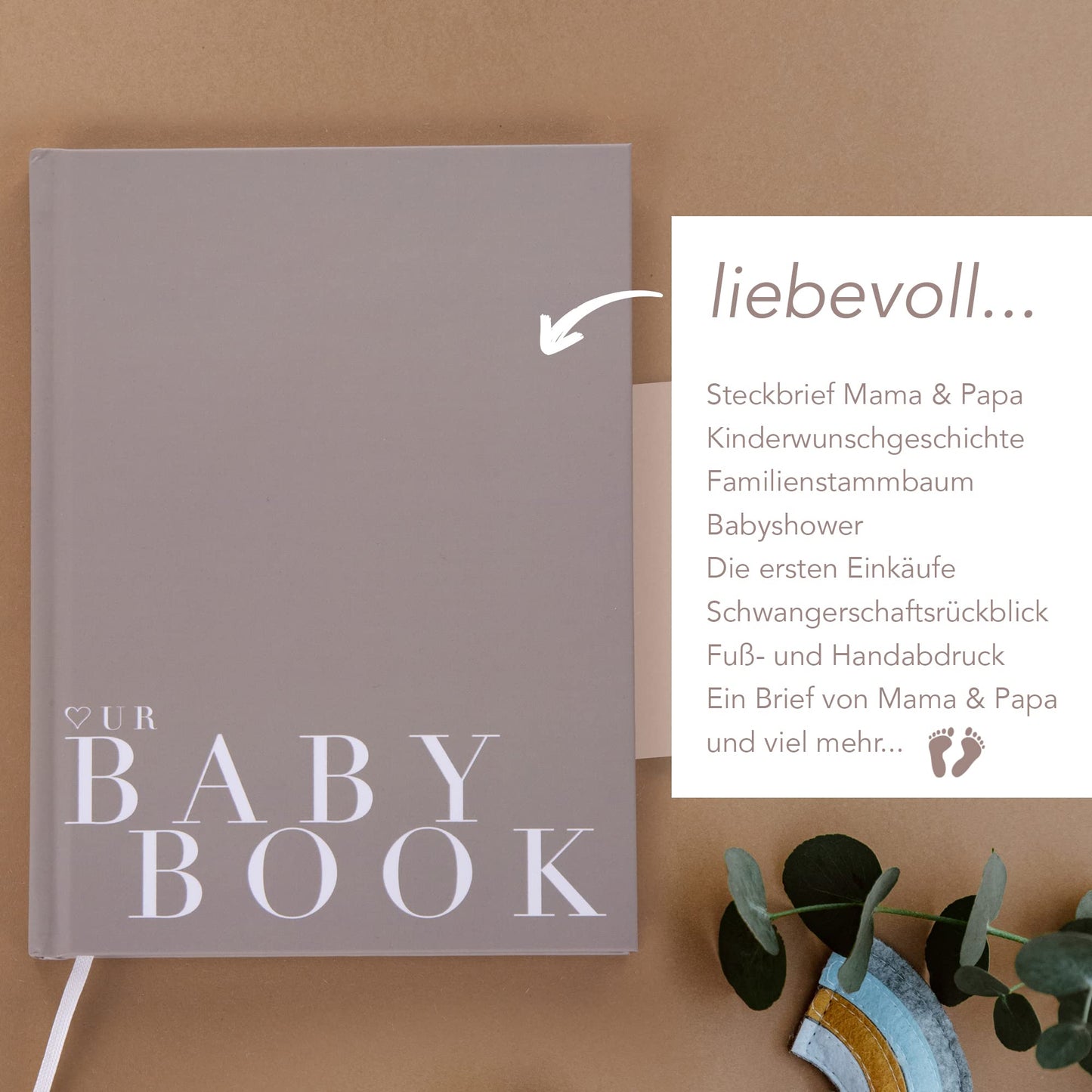 Pregnancy journal & baby book 2 in 1 designer baby book to fill in, for girls & boys, great gift for pregnancy or birth, hardcover 14th of February®