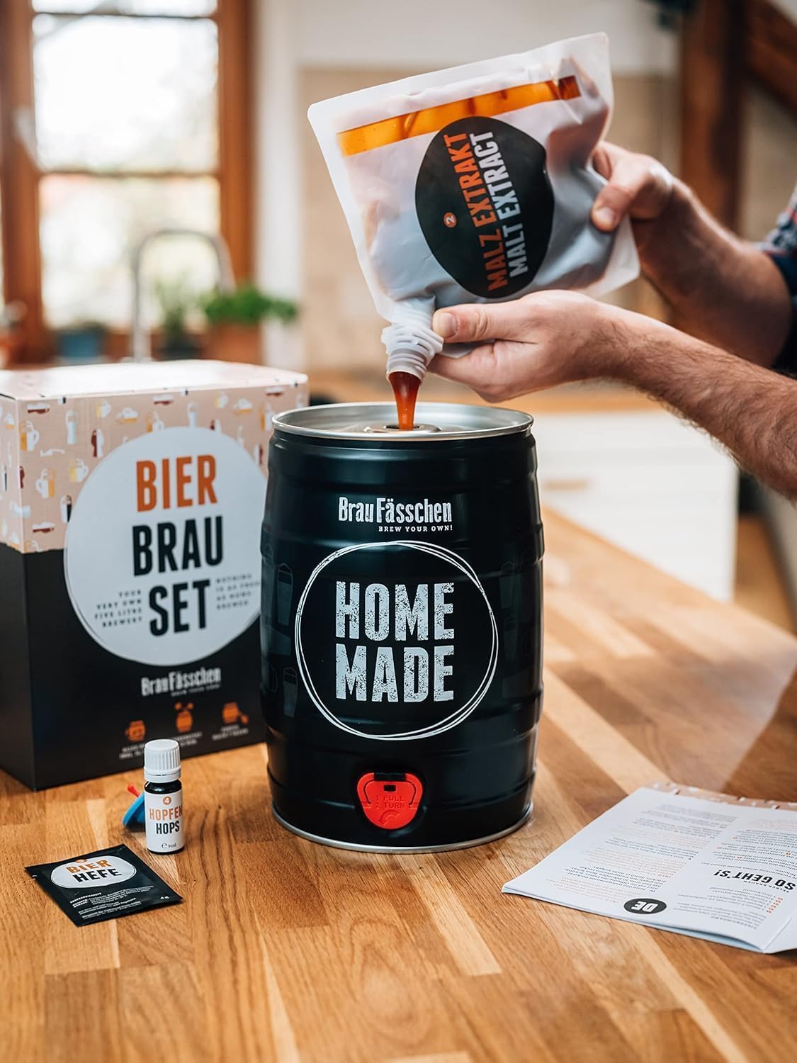 Brew Keg | DIY beer brewing kit | Pilsner in a 5 liter keg | Ready in 7 days | Gift for men, friend, or father | Beer gift