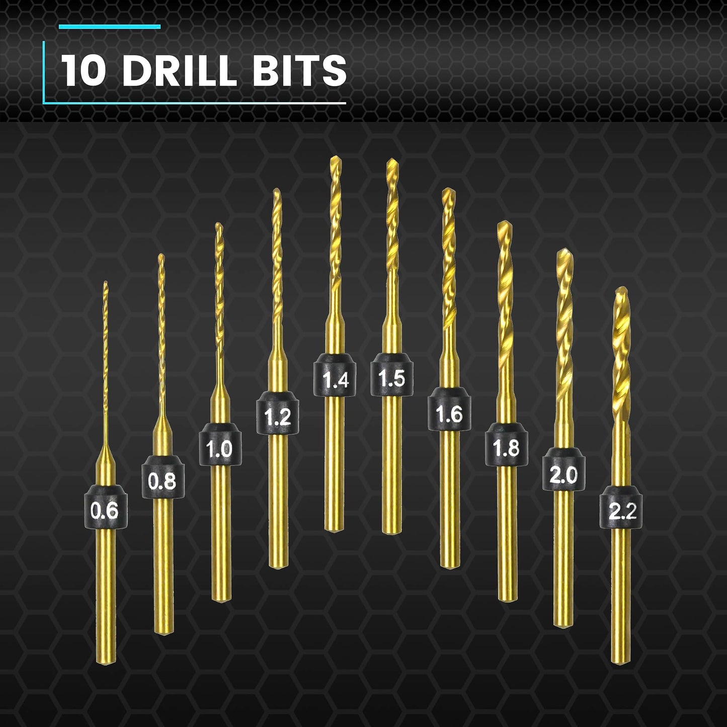 ARROWMAX Mini Electric Drill 13 in 1 with Aluminum Case, Cordless, Rechargeable, 600 RPM, Pin Vise Hand Drill Set, 10 HSS Drill Bits, DIY, Wood, Jewelry Making (SDS MINI 22)
