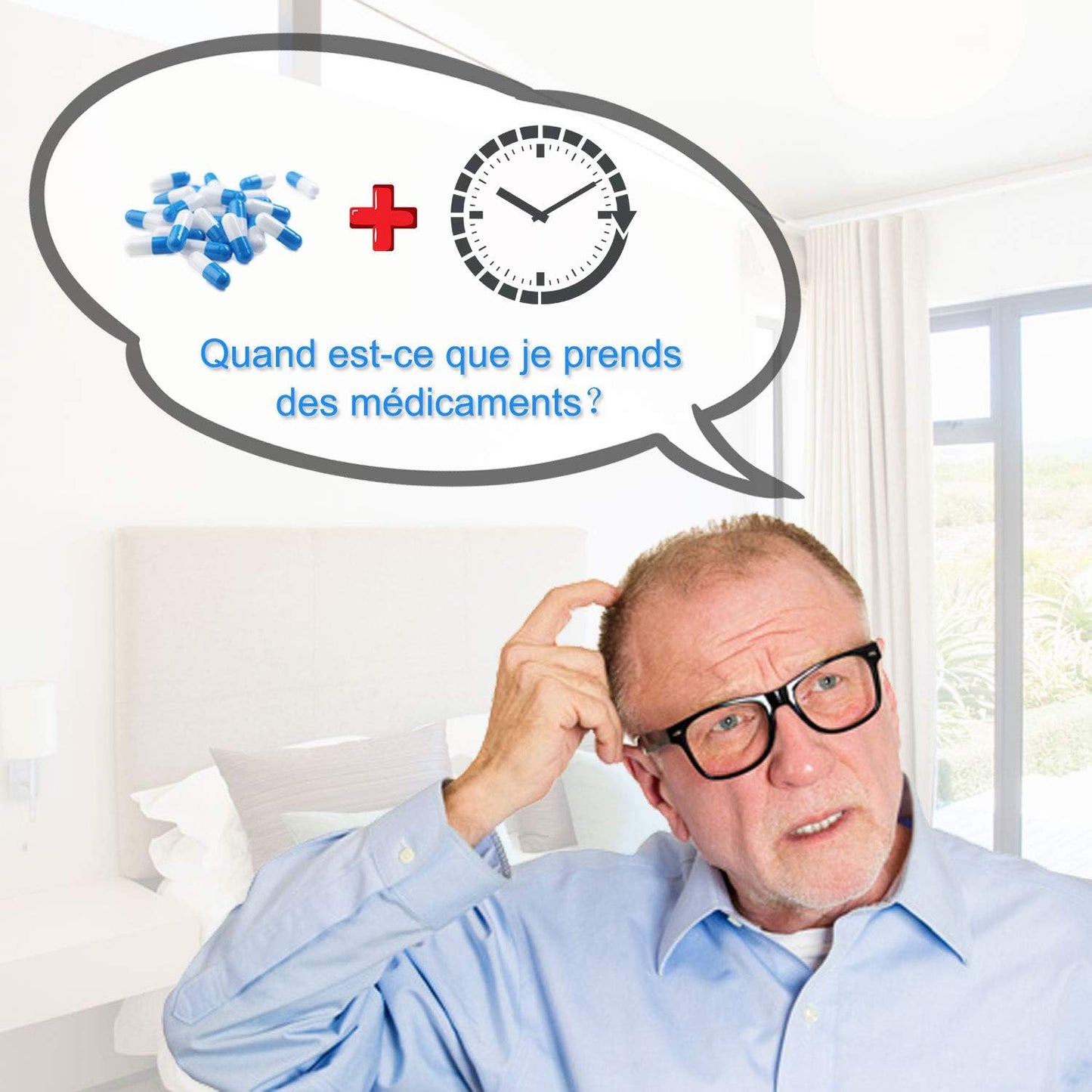 Lemnoi Senior Clock, Dementia Clock, Digital Calendar, Digital Alarm with Date and Day of the Week for individuals with Dementia (e.g. Alzheimer's), Seniors, Visually Impaired, Young Children - 7.5 inches