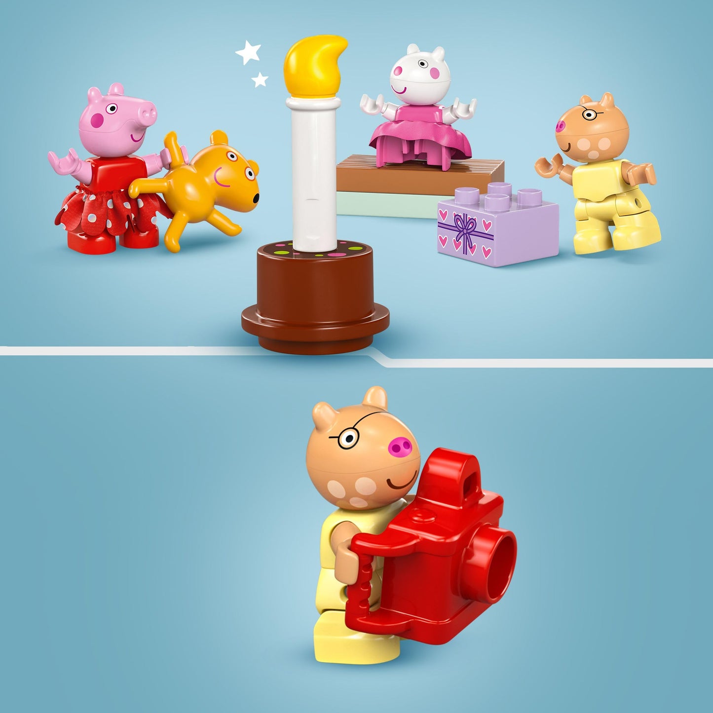 LEGO DUPLO Peppa's Birthday House: creative toy with 3 figures, buildable and rebuildable toy house for kids aged 2 and up, boys and girls, promotes dexterity 10433