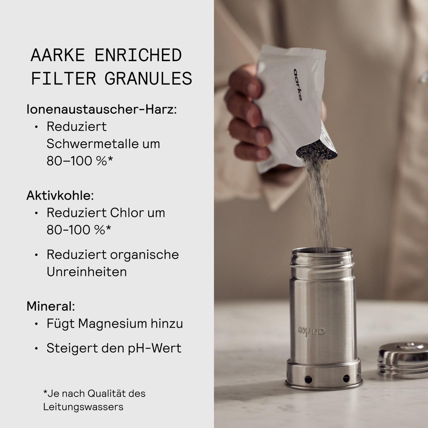 Aarke Filter Refill | Enriched | Replacement granules for Aarke Purifier | 3-pack