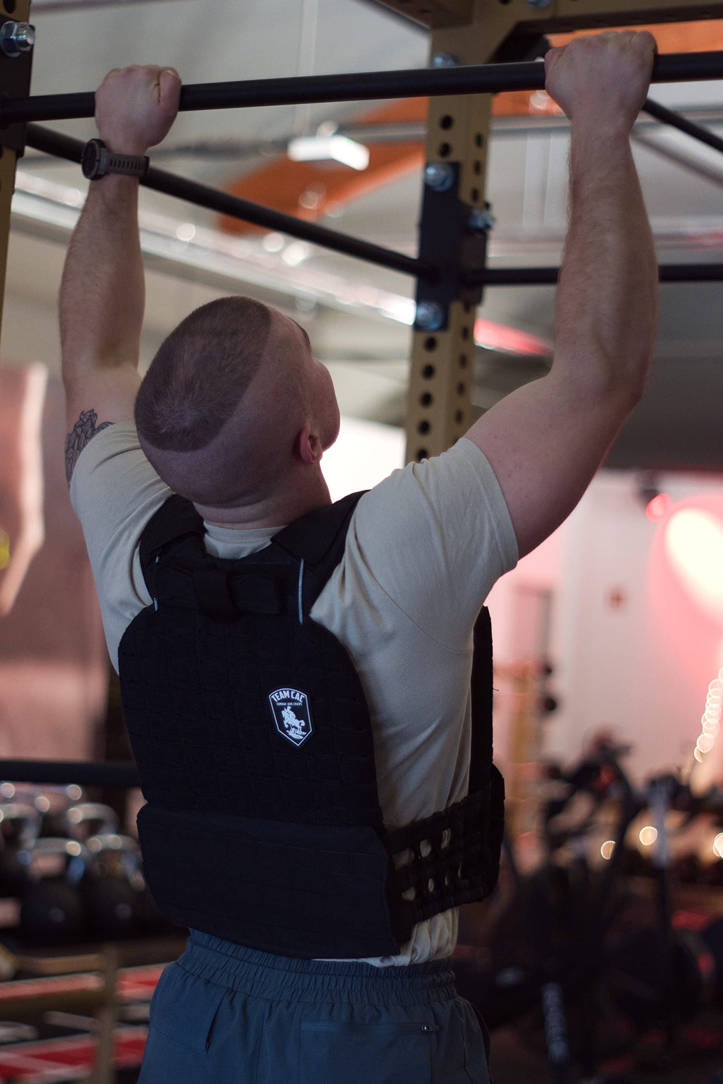 Team-CAC 2X 5kg weight plates for all common weight vests for CrossFit and Calisthenics equipment for faster muscle building and fitness - Total: 10kg weight!