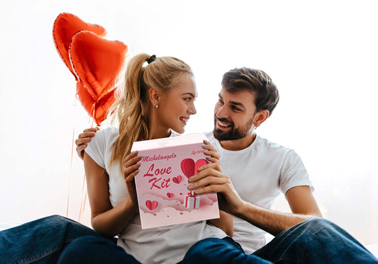 Michelangelo LOVE KIT 3D Handprint Set for Couples - Plaster hand impressions - Partner and couple gifts for women and men as wedding anniversary, anniversary gift for her and him, Valentine's Day.