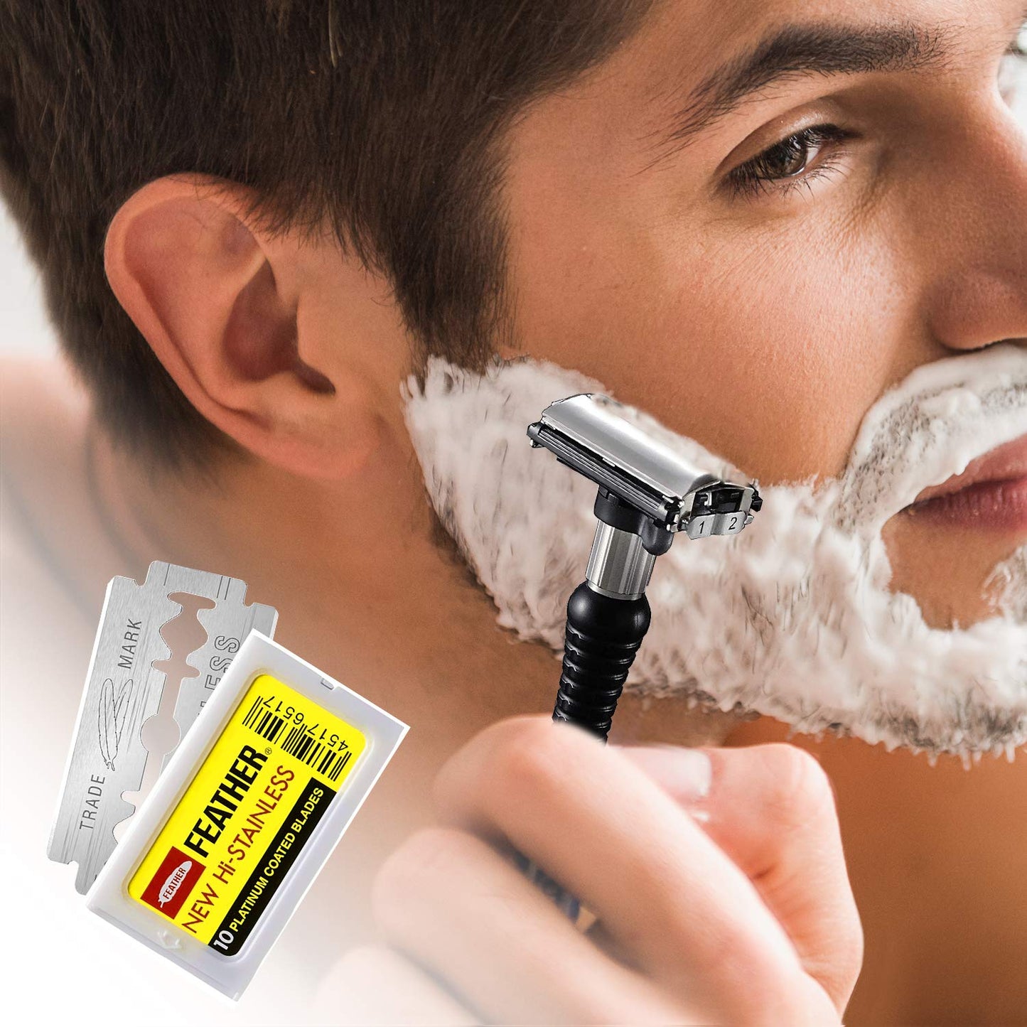 200 Feather Razor Blades NEW Hi-stainless Double Edge by Feather