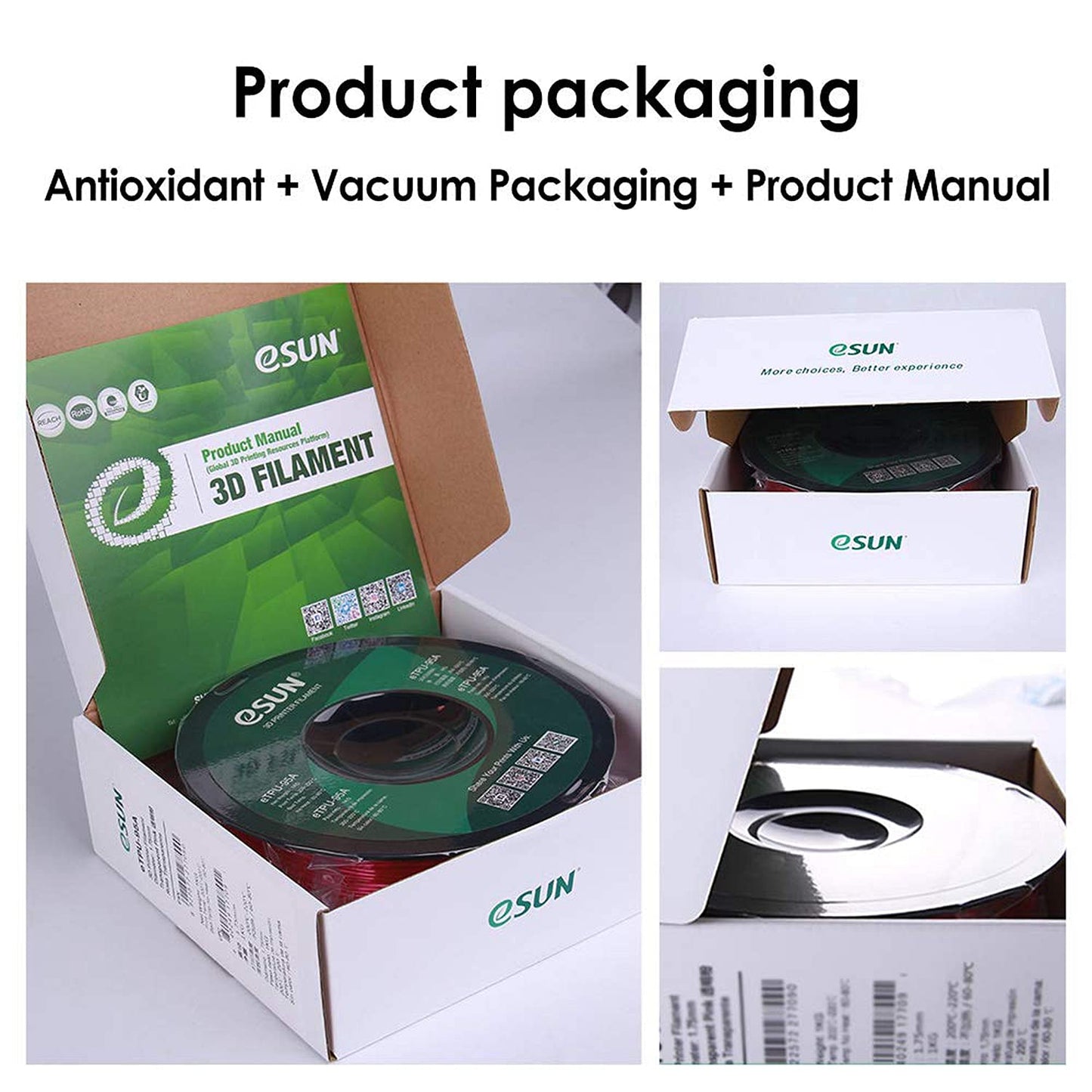 eSUN water-soluble PVA filament 1.75mm, 3D printer PVA filament, dimensional accuracy +/- 0.05mm, 0.5kg spool (1.1 LBS) support material for 3D printers, natural color