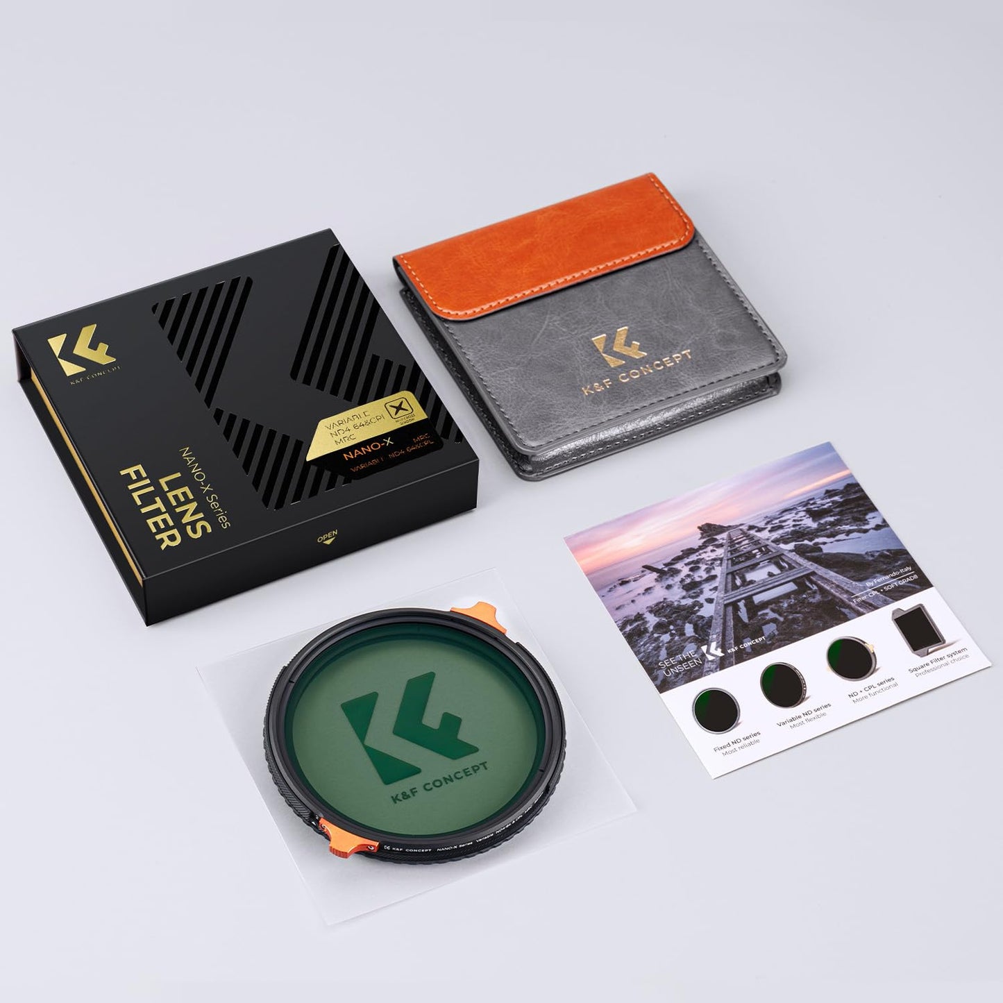 K&F CONCEPT Nano-X ND Filter 82mm CPL&ND4-ND64 2 in 1 multifunctional neutral density filter and CPL filter polarizer