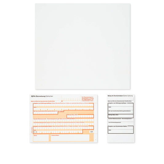 1000 transfer forms SEPA payment slip A4 bottom left 732111 quantity selectable