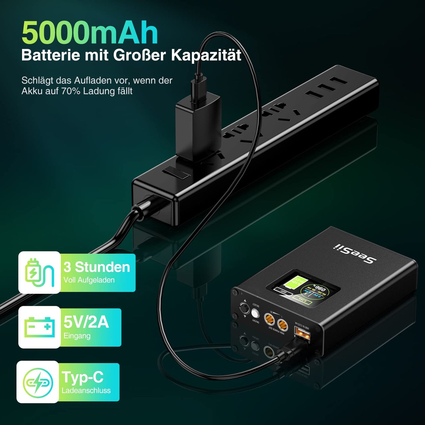 Seesii spot welder for batteries - SE-215 spot welder 5000mAh with 30 adjustable levels, battery spot welder LCD for welding battery plates.