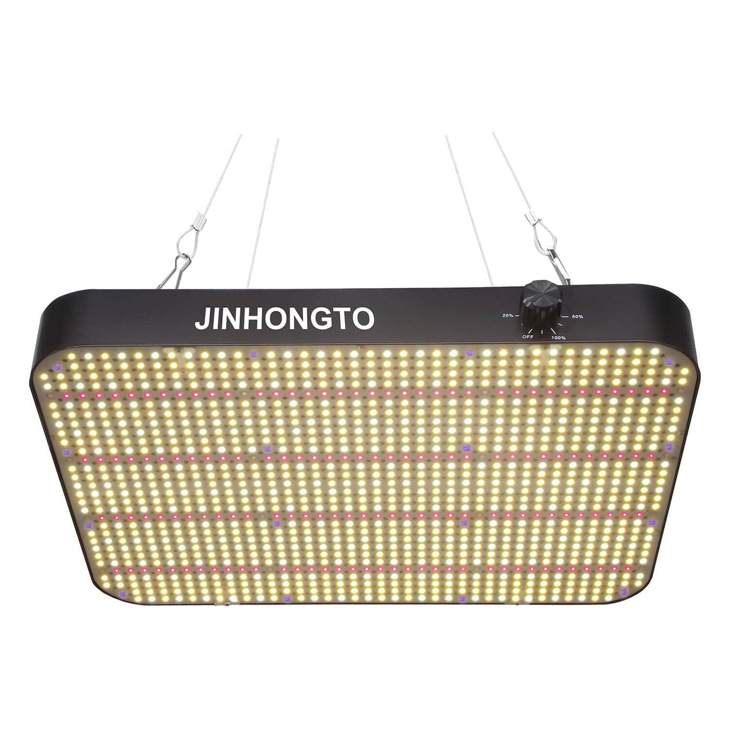 JINHONGTO 260 Watt LED Grow Light Dimmable, Plant Lamp LED Full Spectrum, Daisy Chain Function, Quiet Built-in Fan.