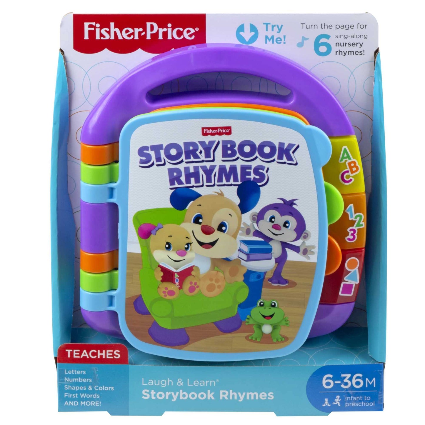 Fisher-Price Laugh & Learn Songbook Baby | Baby Music Book for 6 Months+ | Baby Music Toy | Electronic Kids' Book | Baby Toy with Music | Toy for Babies 6 Months+, Italian Version, CDH49