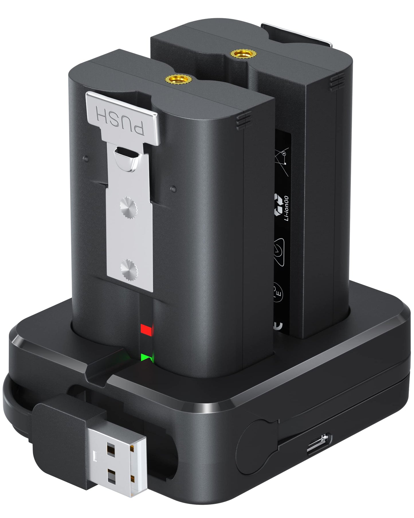 2 batteries and charging station for Ring Video Doorbell, 3.65V 6040mAh battery compatible with Video Doorbell 2/3/3+/4, Spotlight Cam Battery, Stick Up Cam (2/3Gen) (2 Battery and Charger)