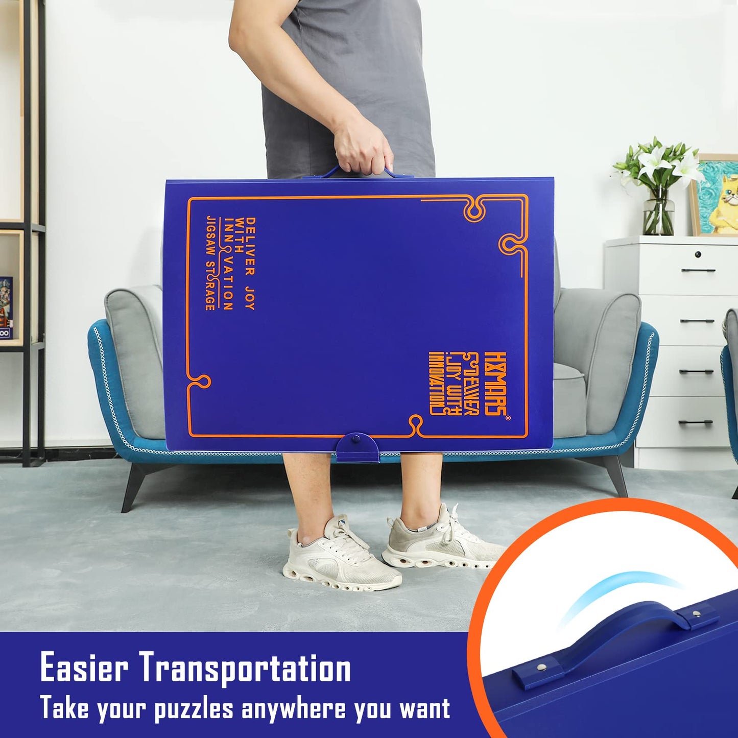 HXMARS Puzzle Storage Folder for 1000 Pieces: Puzzle organizer with large capacity, portable with 20 pockets, dustproof and protective puzzle accessory.