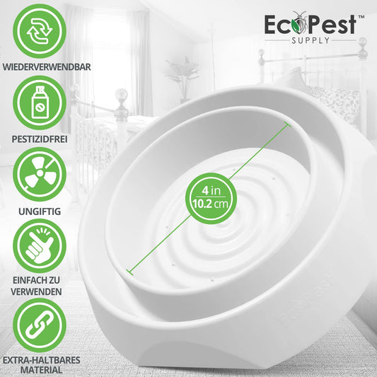 Bed Bug Detector - 12 Pack | Bed Bug Trap Bed Bug Blocker (Pro) | Bed Bug Test (White) | Insect Trap, Bug Monitor, and Detector for Bed Legs.