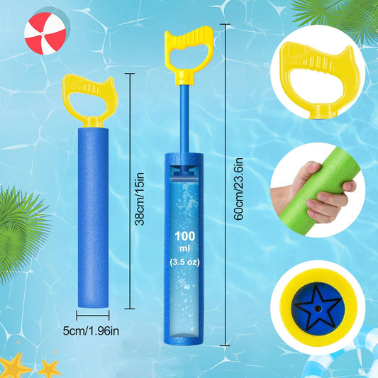 Water gun foam 38cm water gun children water squirts water squirt gun children squirt gun water large range water guns set water toys for pool beach games (6Pcs)
