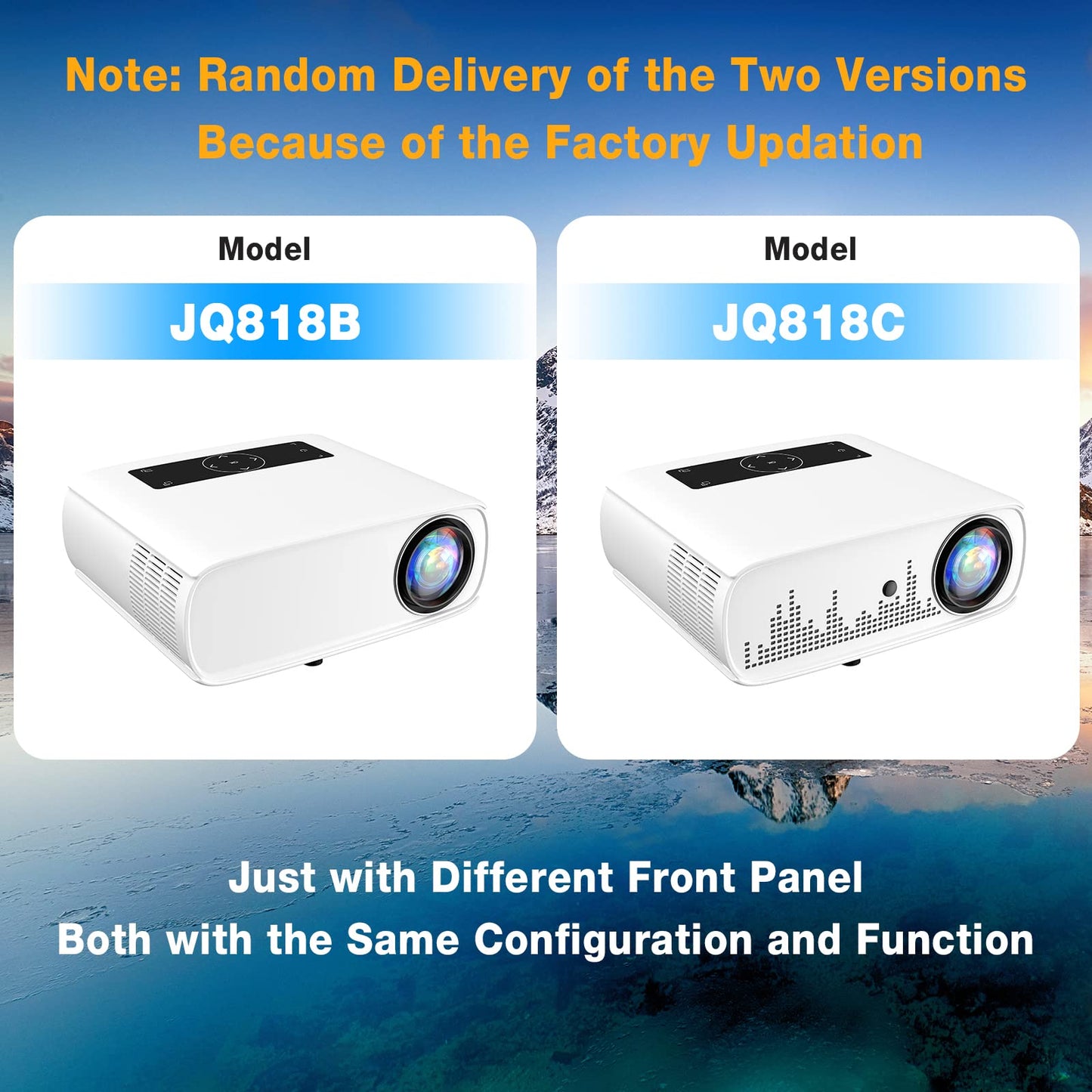 5G WiFi projector- 12000 lux native 1080P projector full HD home theater video projector 4K, Bluetooth projector WLAN projector 350'' display compatible with TV stick, HDMI, USB, X-Box, iOS/Android