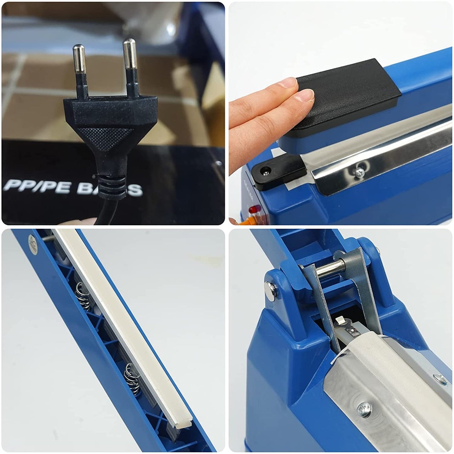 MOGOULUA 300 mm heat sealer foil sealing machine with 3mm sealing width. Bar sealer with temperature control for sealing food in Mylar, PP, and PE bags.