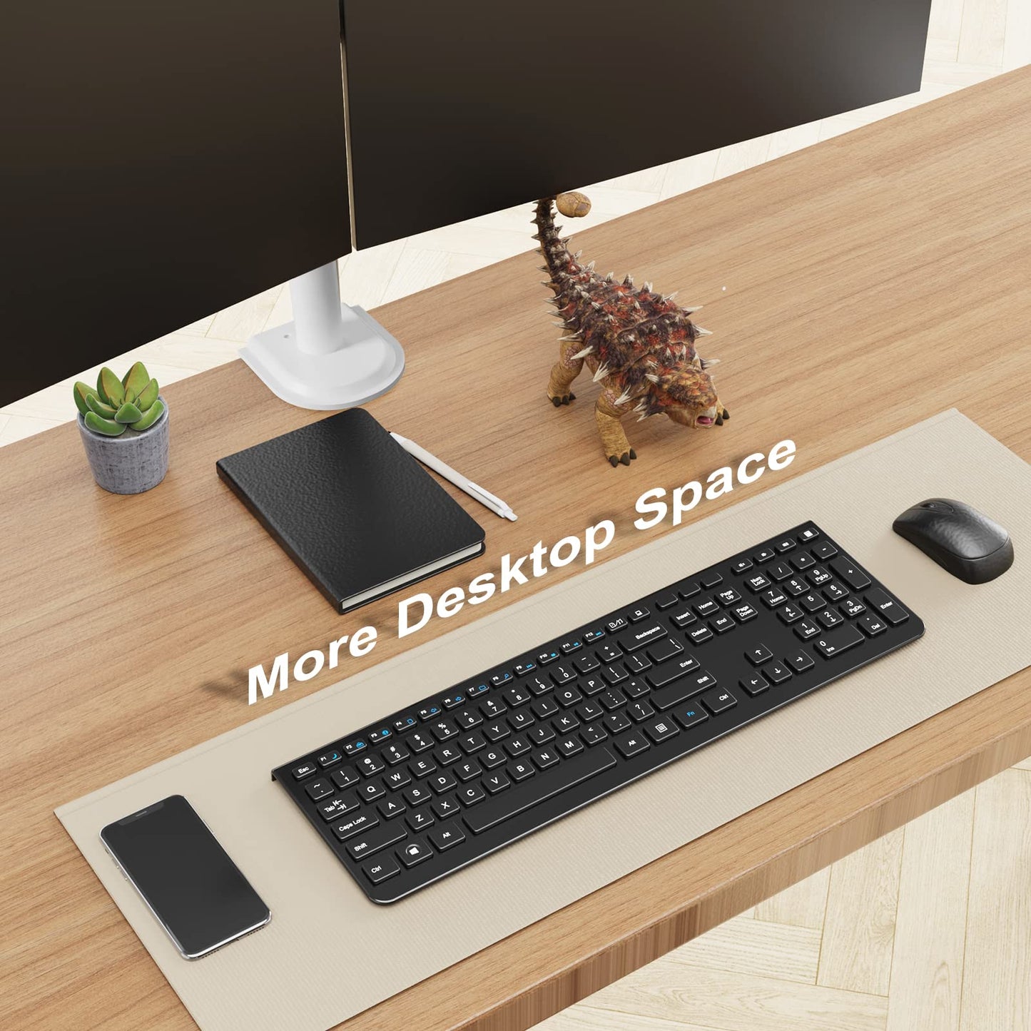 PUTORSEN Triple Monitor Stand for 13-32 inch Flat & Curved Screens, 80cm Pole Desk Mount with Swivel, Tilt, Height Adjustment, 9kg per Arm, VESA 75x75/100x100, White