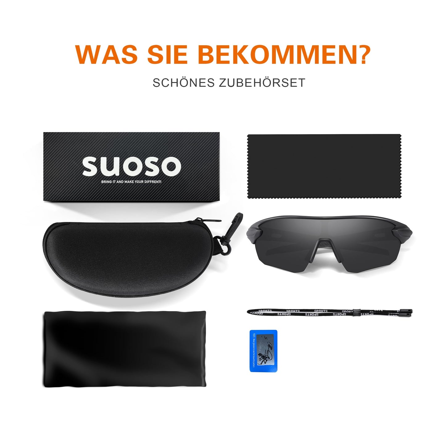 suoso sports glasses-bike glasses-men-women-polarized-sunglasses-sunglasses-men-women-UV400 protection-fast glasses-rave, i-white gray