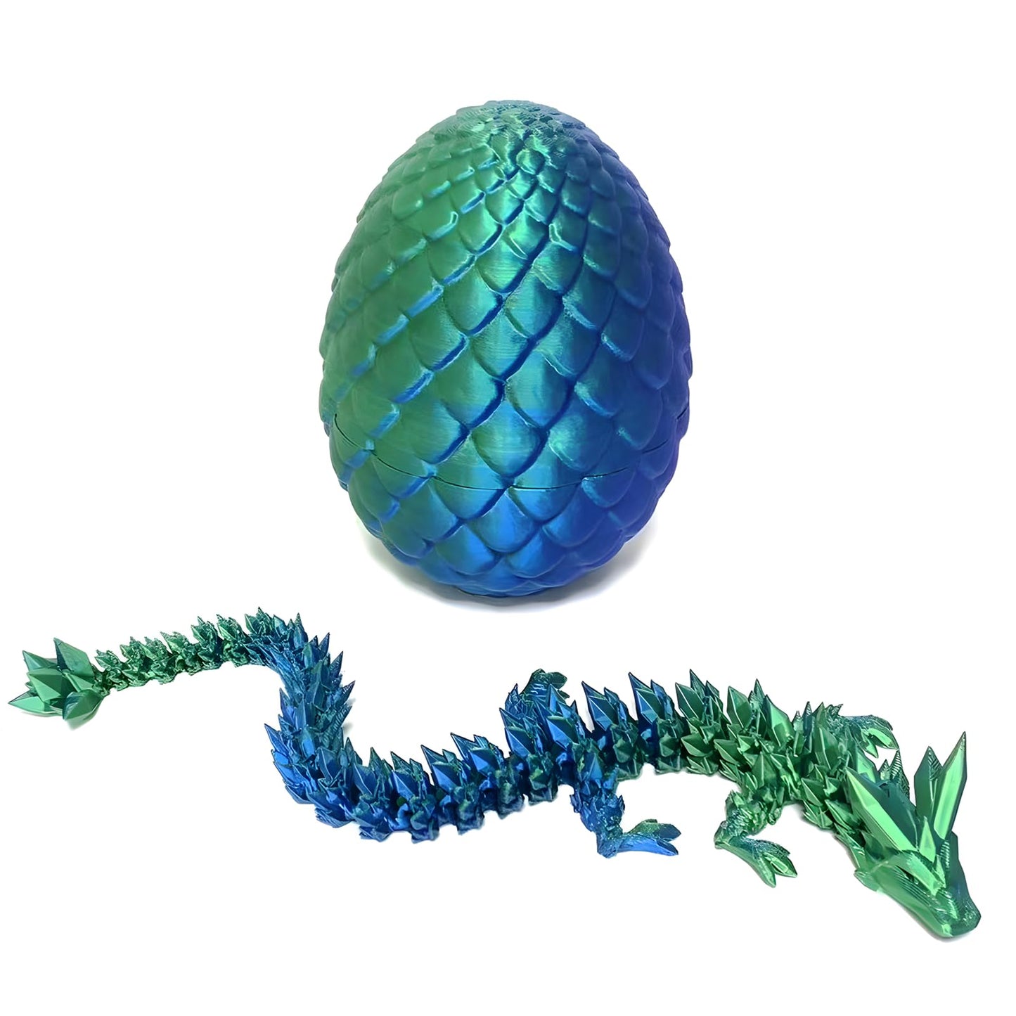 Yearsahrk 3D Printed Dragon Egg Mysterious Dragon Toy Realistic Movable Dragon Figures Surprise Easter Dragon Eggs Home Decor