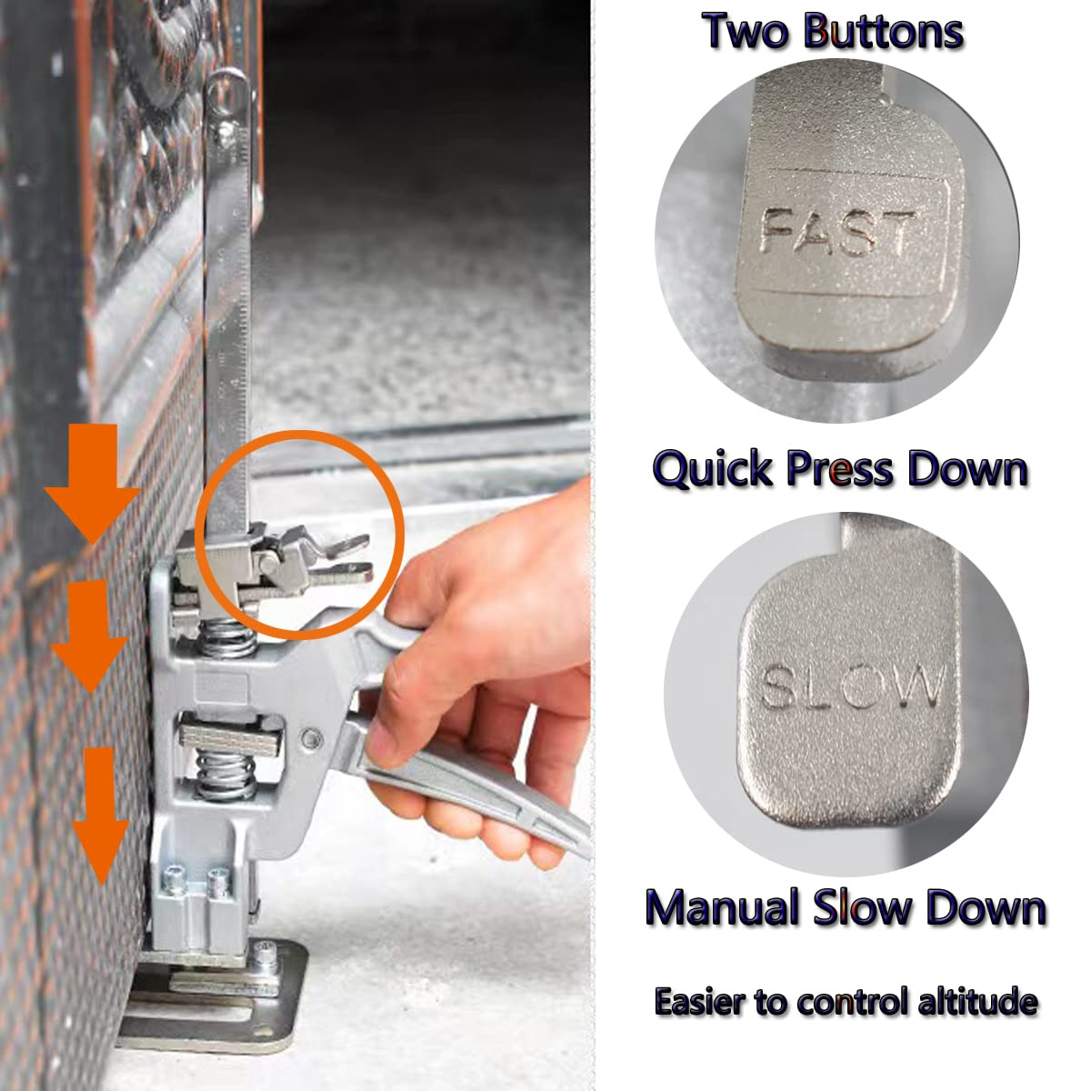 ZMURED labor-saving arm, 2-piece arm-hand lifting tool, slowed down wall tile locator, multifunctional height adjustment, lifting device for door, furniture, panels, cabinet, board lifter