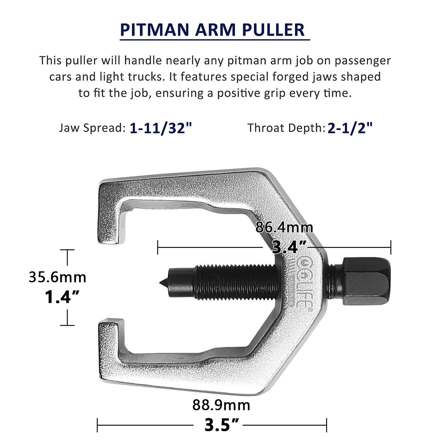 CCLIFE 5-piece set tie rod end ball joint puller, ball joint remover tool.