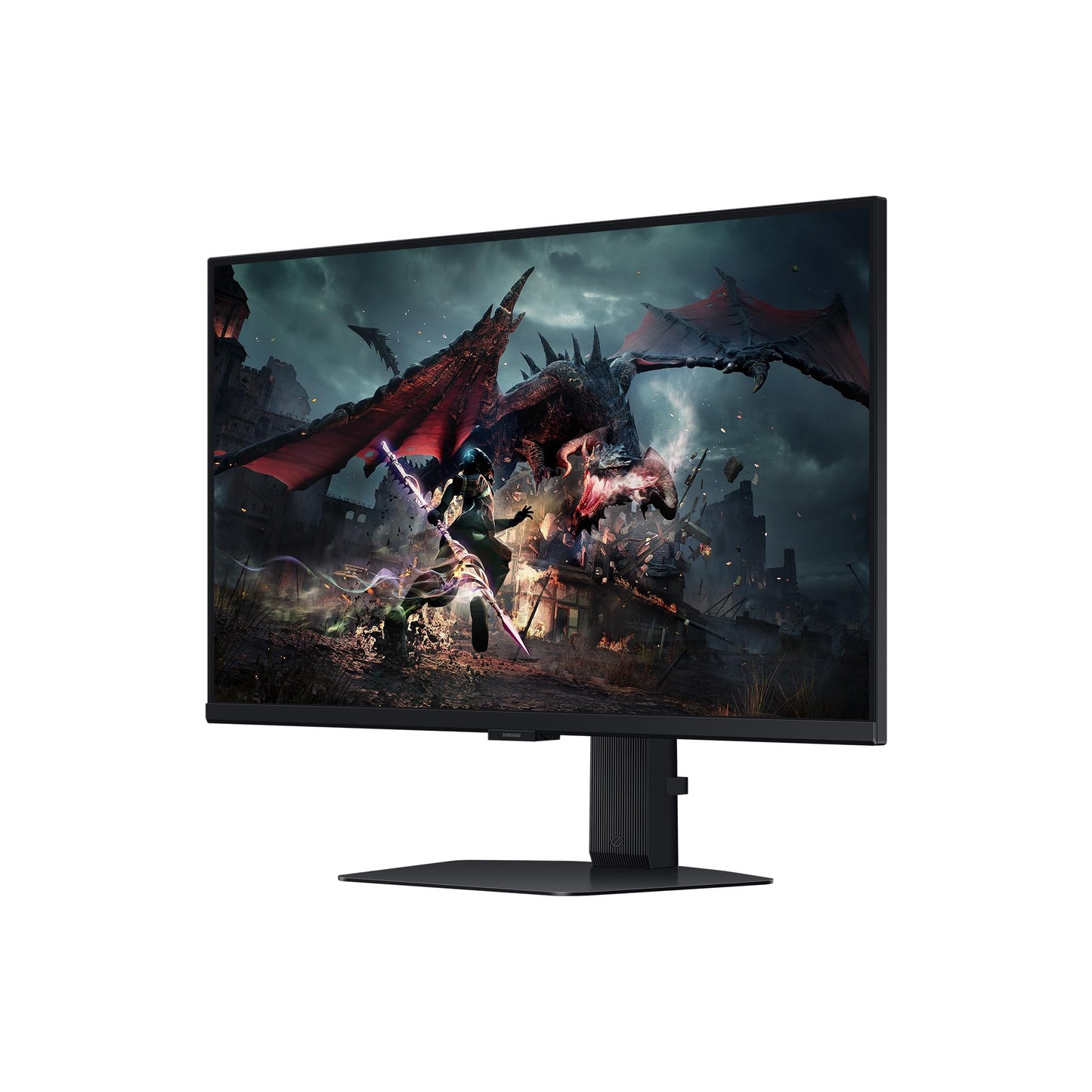 Samsung Odyssey G50D QHD Gaming Monitor, 27-inch screen with Fast IPS panel, 2560 x 1440 pixels, AMD FreeSync, 180Hz refresh rate, 1ms response time (GtG).