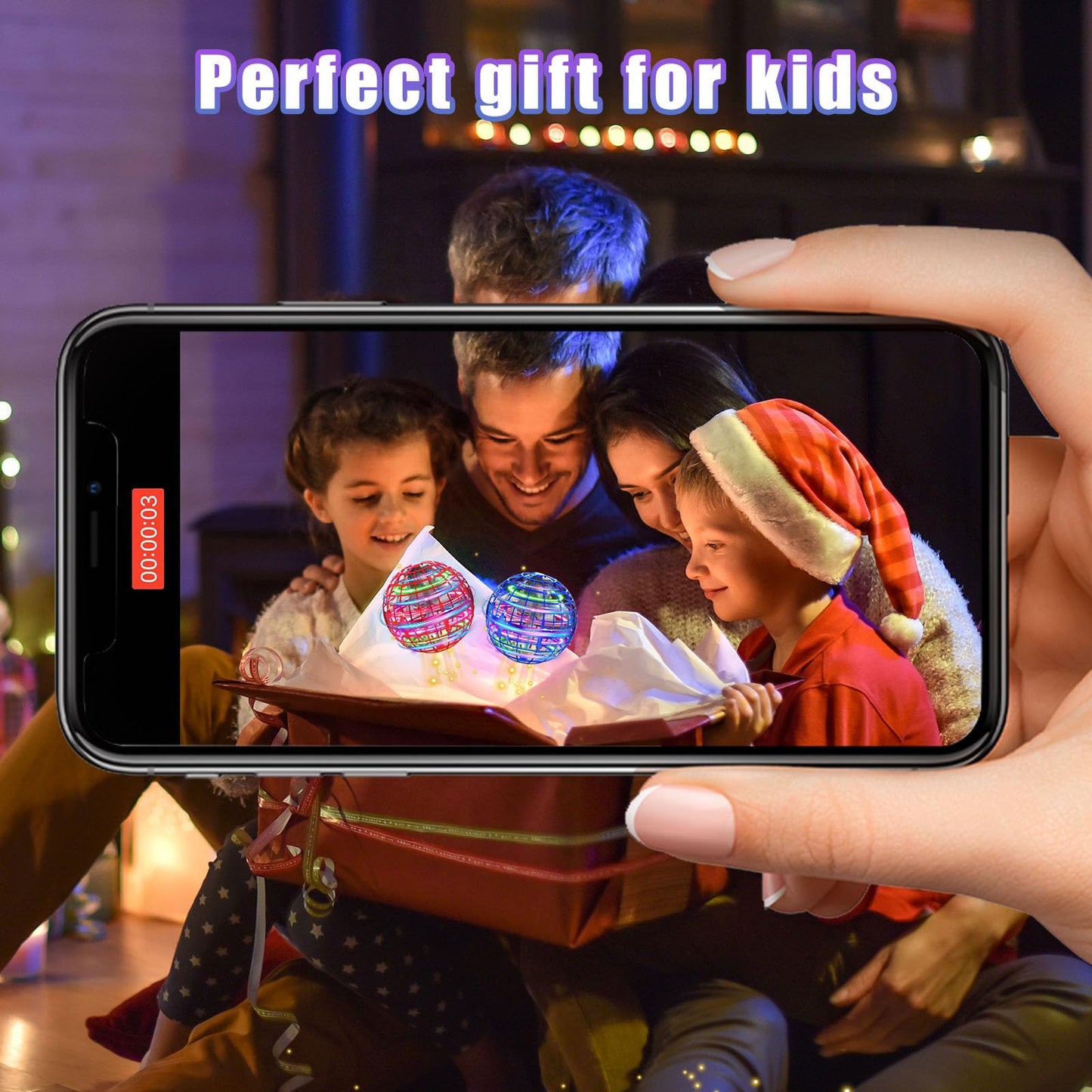 XINHOME flying ball, flying ball with LED lighting, Orbi ball drone kids flying orb ball hover toy gifts for boys girls 6-12 years flying orb ball toy