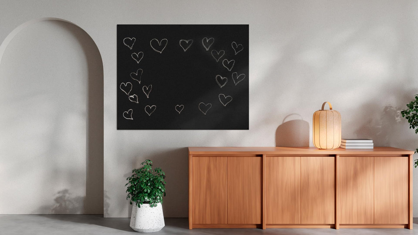ALLboards Frameless SLIMboard - Chalkboard surface - 150x120 cm + FREE