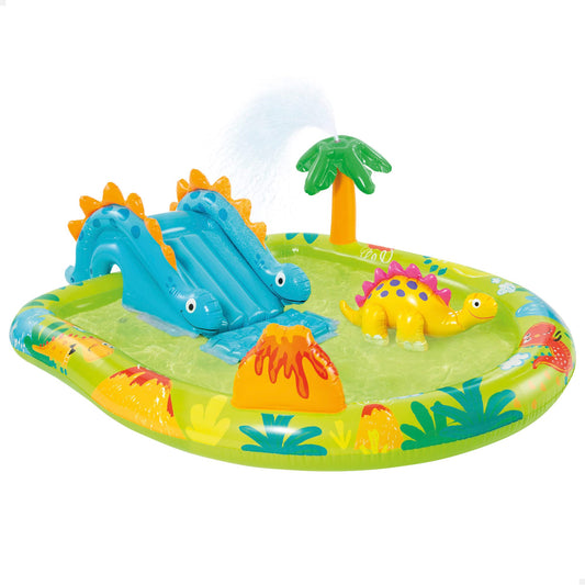 Intex 57166NP Playcenter Small Dino Dinosaur Inflatable Play Field, Multicolor