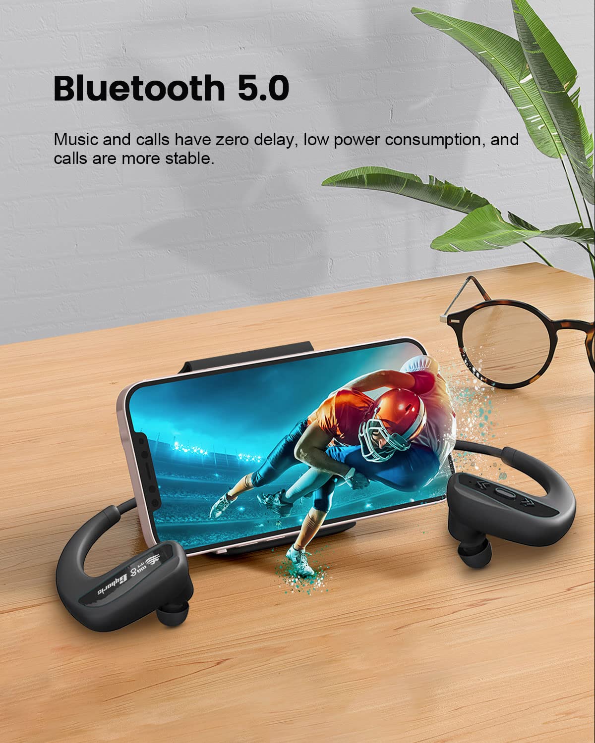CYBORIS waterproof swimming headphones, Bluetooth in-ear IPX8 MP3 headphones 16GB - With bone conduction waterproof speakers, wireless sport headphones for running, diving, swimming