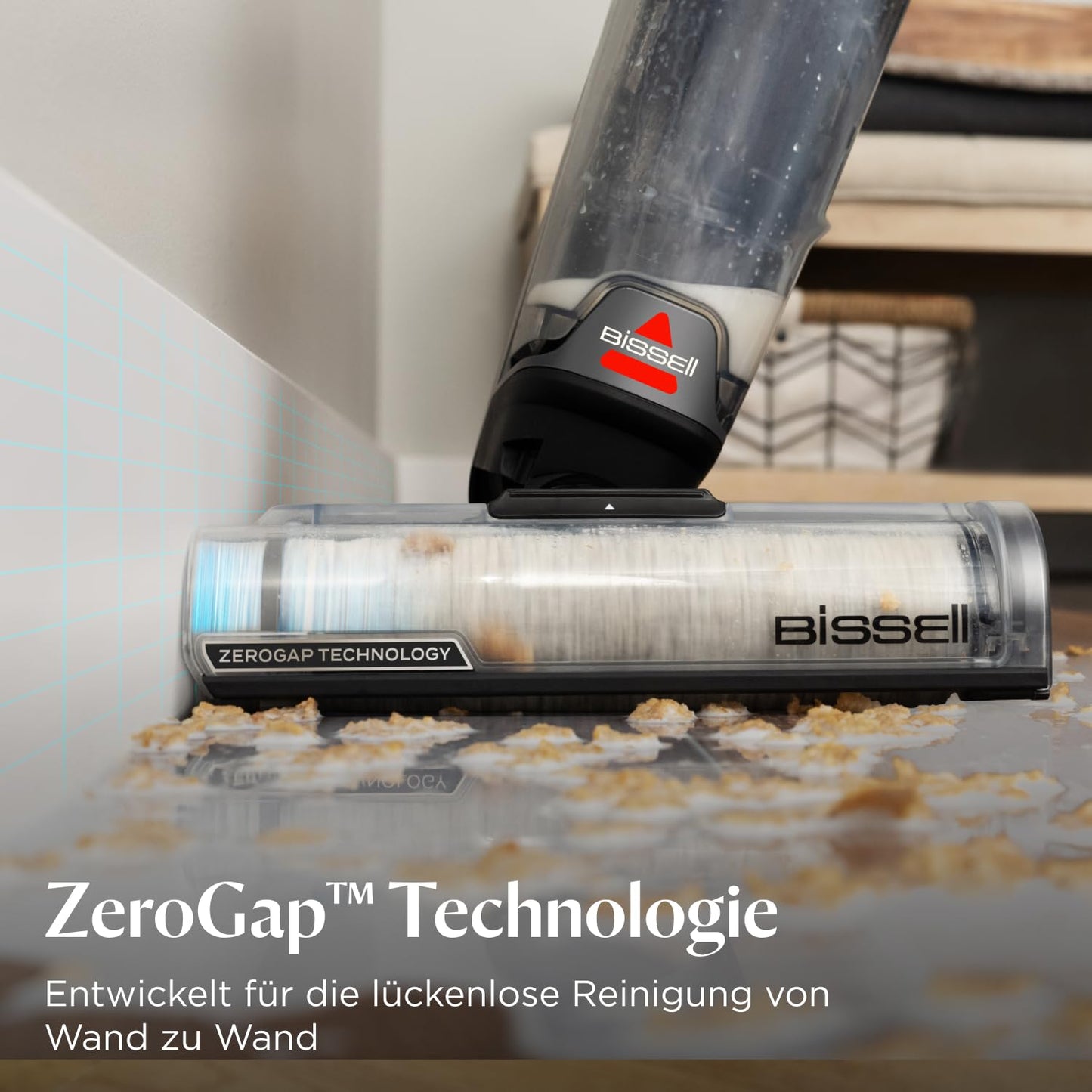 Bissell CrossWave OmniForce Edge, Cordless Wet/Dry Vacuum, Clean & Vacuum in One or just Vacuum Mode, Wet Vacuum with ZeroGap Technology, Carpet Cleaner, 240m² Multiple Surface Cleaning, 4017N