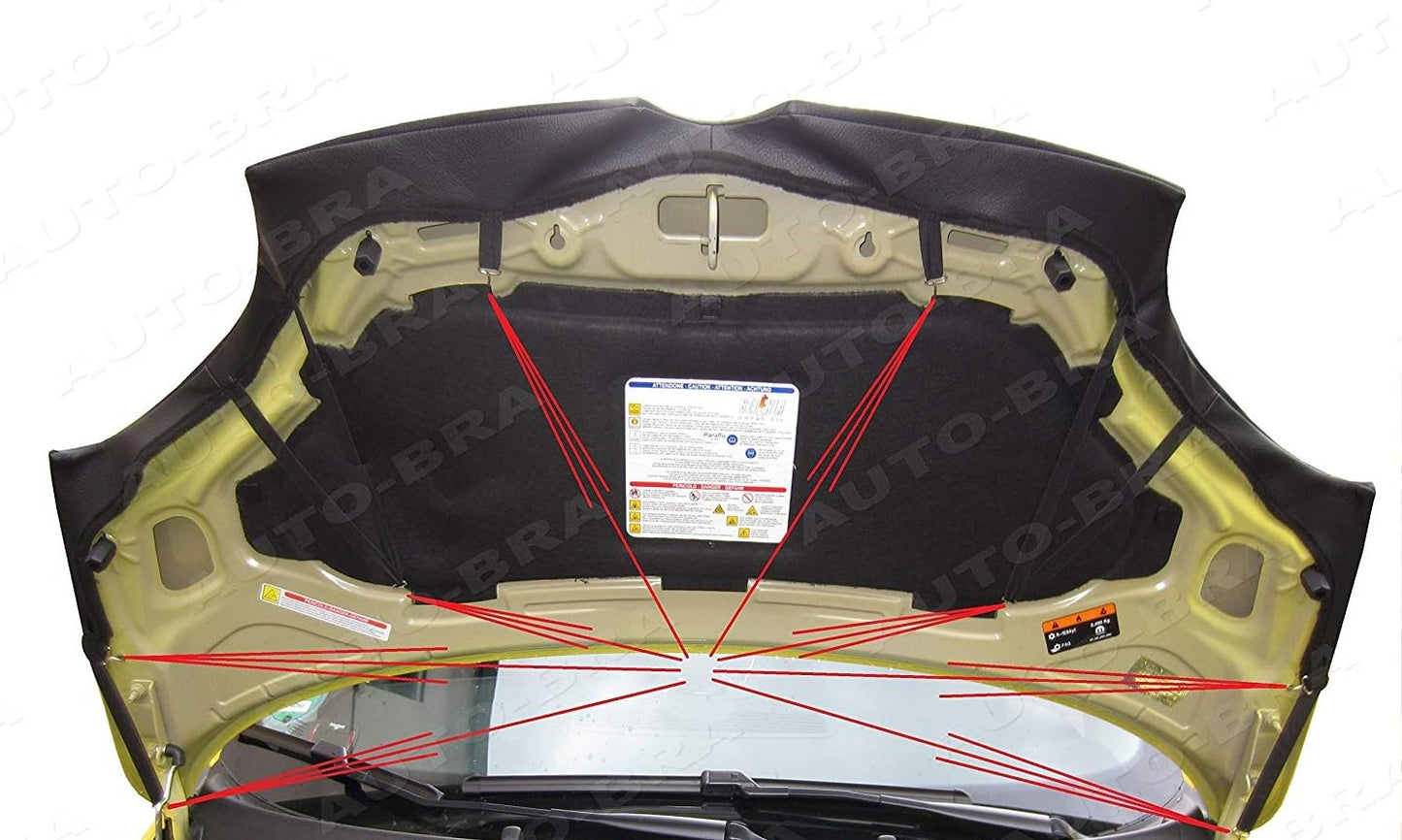 AB3-00467 Car Bra compatible with Fiat Panda built from 2011 onwards. Hood shield for protection against stone chips. Tuning Bonnet Bra.