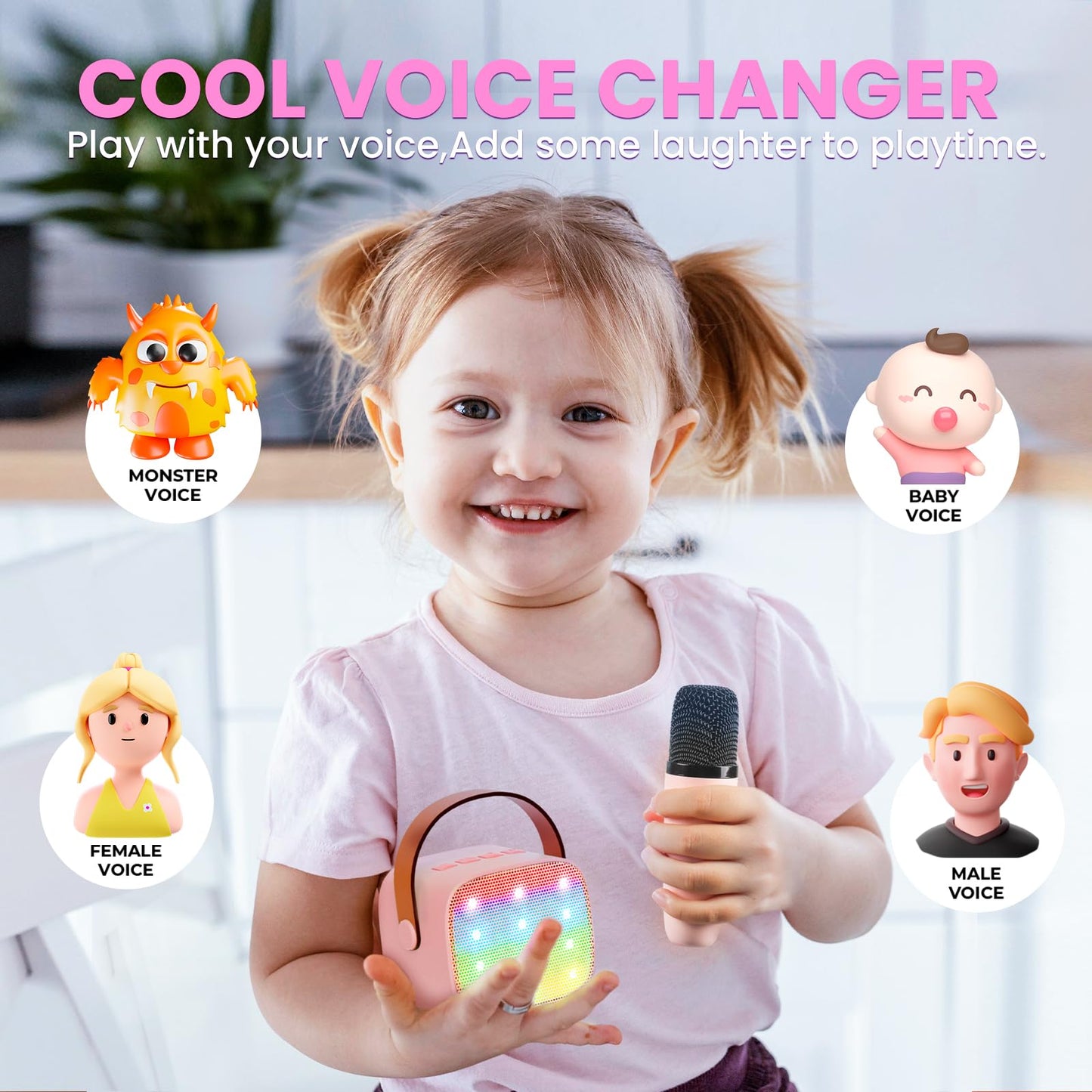 Karaoke microphone, children's karaoke machine, gifts for girls - mini karaoke machine - kids karaoke with microphone - birthday gift Children's Day - toys for 3 4 5 6 7 8 9 10+