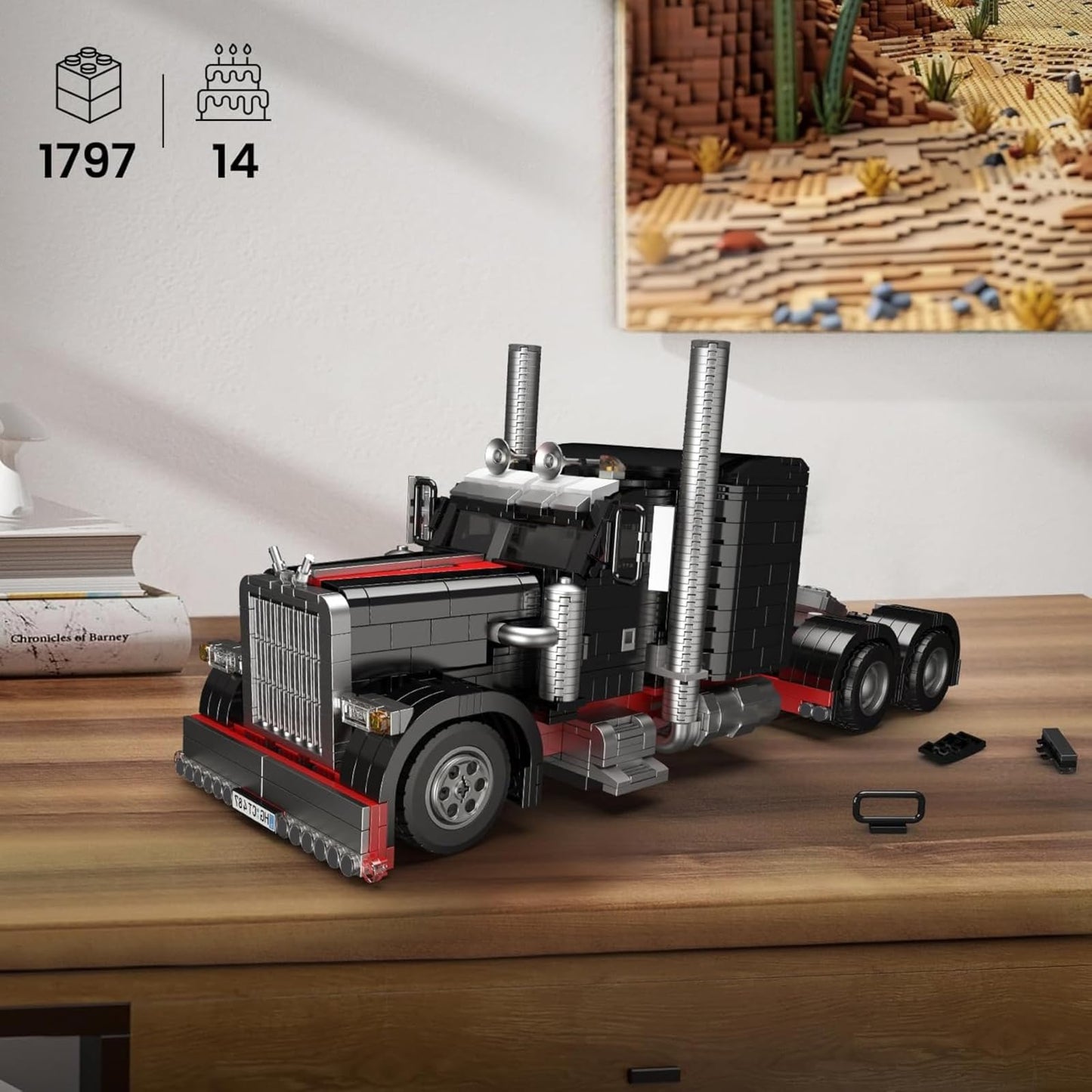 Mould King 10037 Technic Truck Model Kit, Creative Technology Truck Building Blocks Set, Gift Model Toy for Kids/Adults/Vehicle Enthusiasts (1797 Pieces)