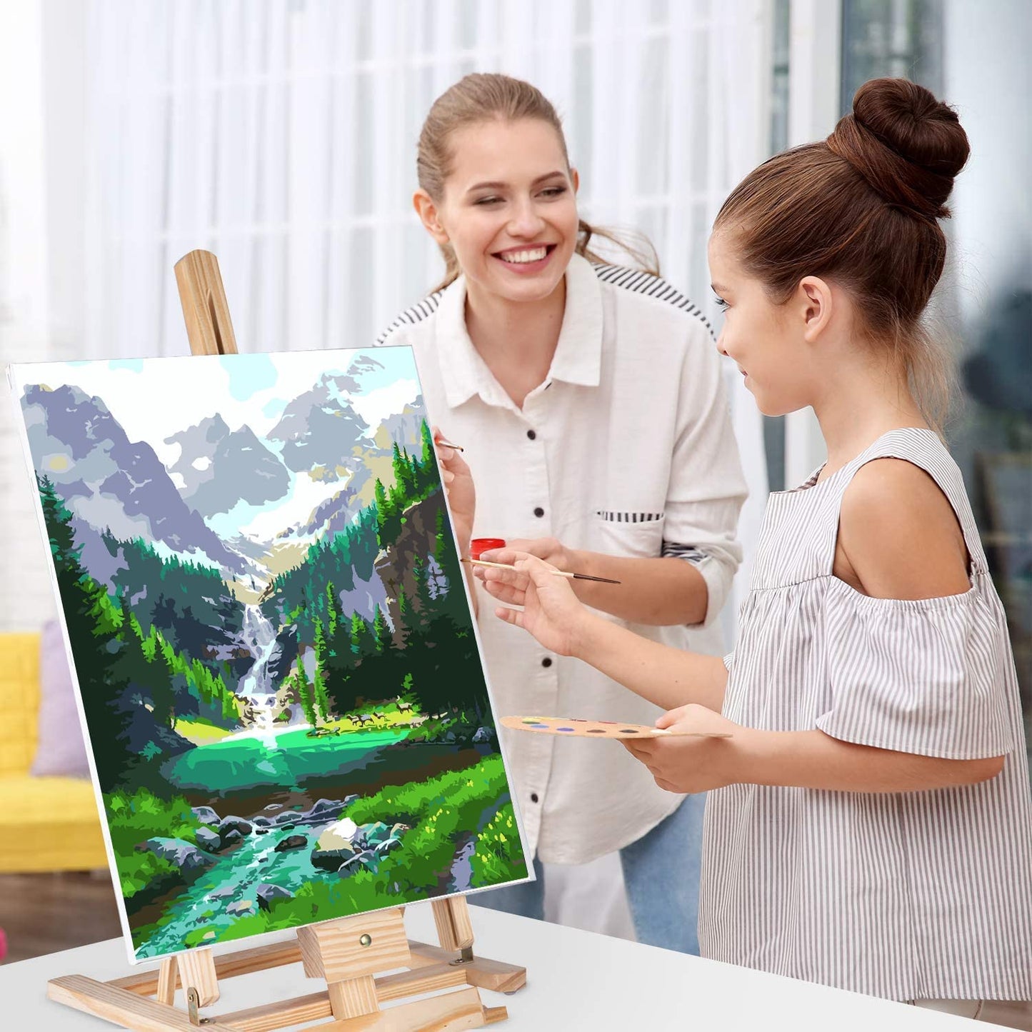 Generic 6 Piece Paint by Numbers for Adults and Kids Beginners, Realistic Landscape Oil Painting Canvas for Home Décor, Unframed (12X16in)(30X40cm), Unisex, Acrylic, Non-Foldable