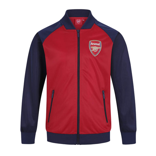 Arsenal FC - Boy's retro design training jacket - Official merchandise - Gift for football fans - Red/Navy - 10-11 years