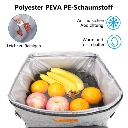 kiximay 30L Cooler Bag Large Foldable - Cooler Bag for Food & Drinks, Cooler Bag Picnic Bag, Insulated Thermal Bag, Car Cooler Bag for Beach/Picnic/Camping/BBQ