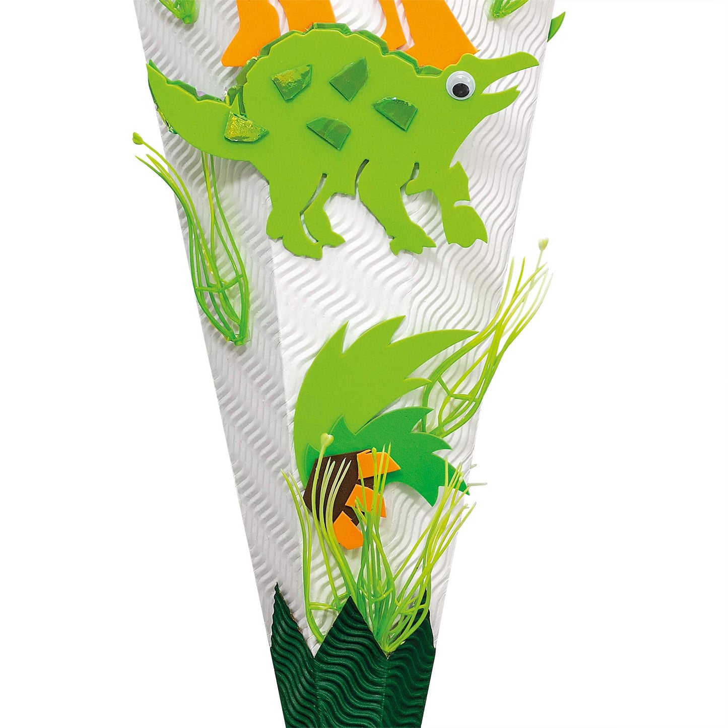 ROTH School Cone Crafting Kit Dino 68cm 6-edged Red(h)-Tip Crepe Closure