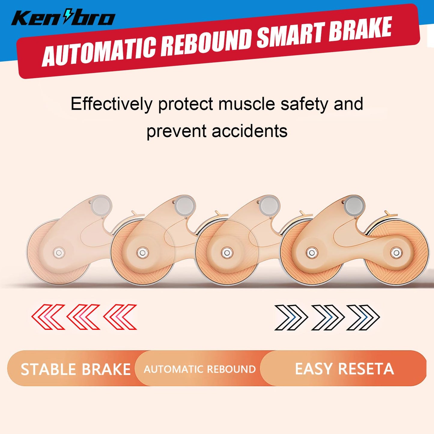 Ab Roller Wheel for Core Trainer, Ab Roller Abdominal Trainer, Automatic Rebound Ab Roller, Ab Roller with Timer, Ab Trainer with Knee Mat, Ab Roller Roller for Home Gym.