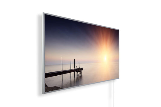 Infrared heater with image - image motif - TÜV SÜD - 1200 watts image heater - White frame (03. Side bridge)