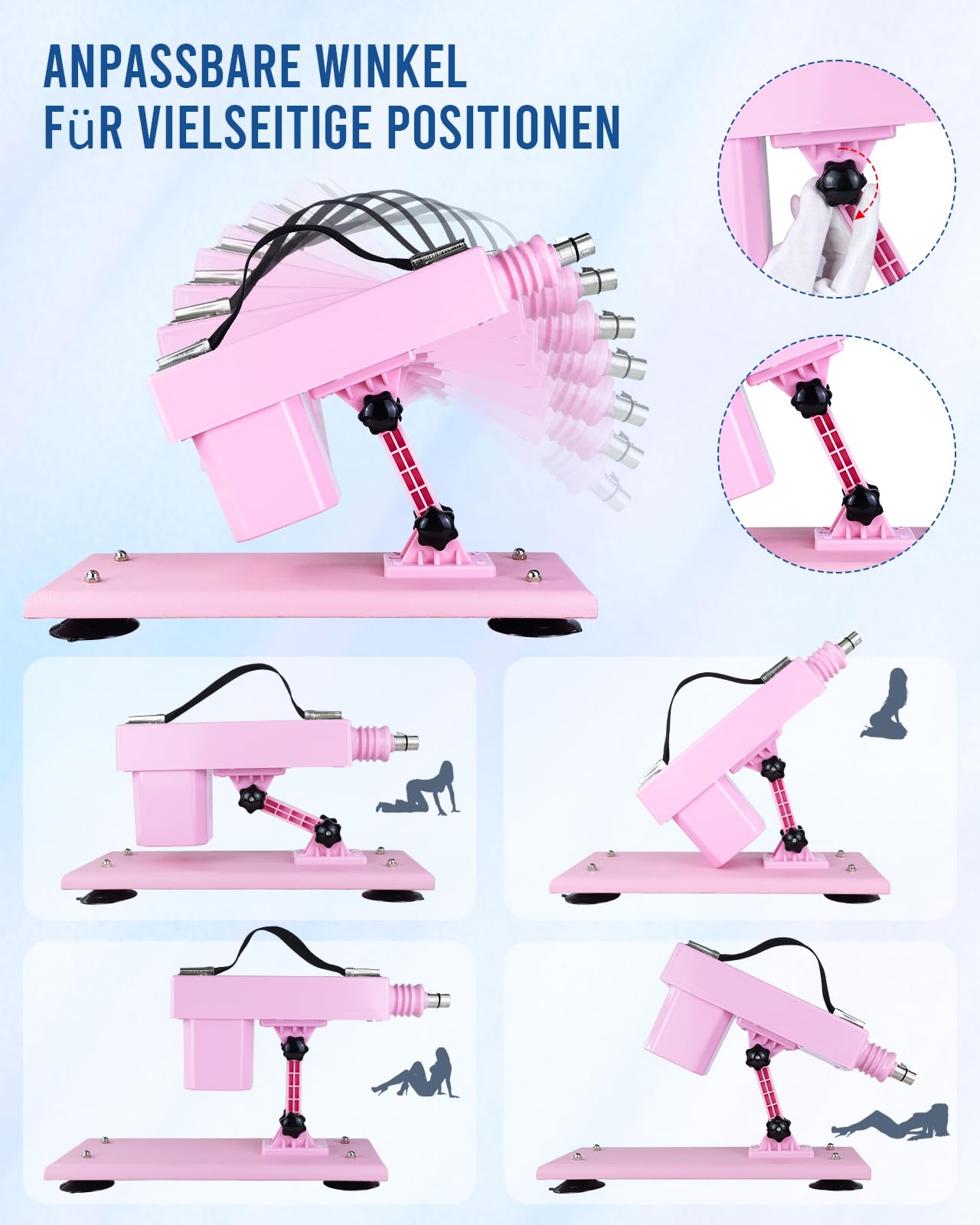 iKenmu Sex Machine Sex Toy Fucking Machine for Women Pink Sex Dildos Machine with 4" Suction Cups Love Machine Man Women Couples Sex 4*Accessories Automatic Masturbation Sex Machines