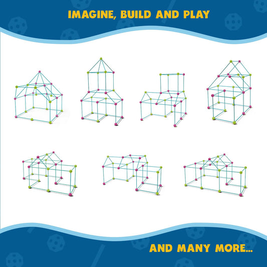 Cave Build Kids | Building Toys 70 Pieces | Outdoor Games For Kids UNT Kids Tent Indoor | Outdoor Toys | Garden Toys | Building Toys Ages 6+ | STEM