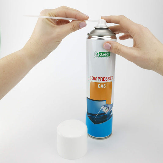 D.RECT compressed air spray 4x600ml | Air duster PC cleaning kit Cleaning Spray Cleaner | Compressed air cleaner for cleaning keyboard, computer, camera, phone