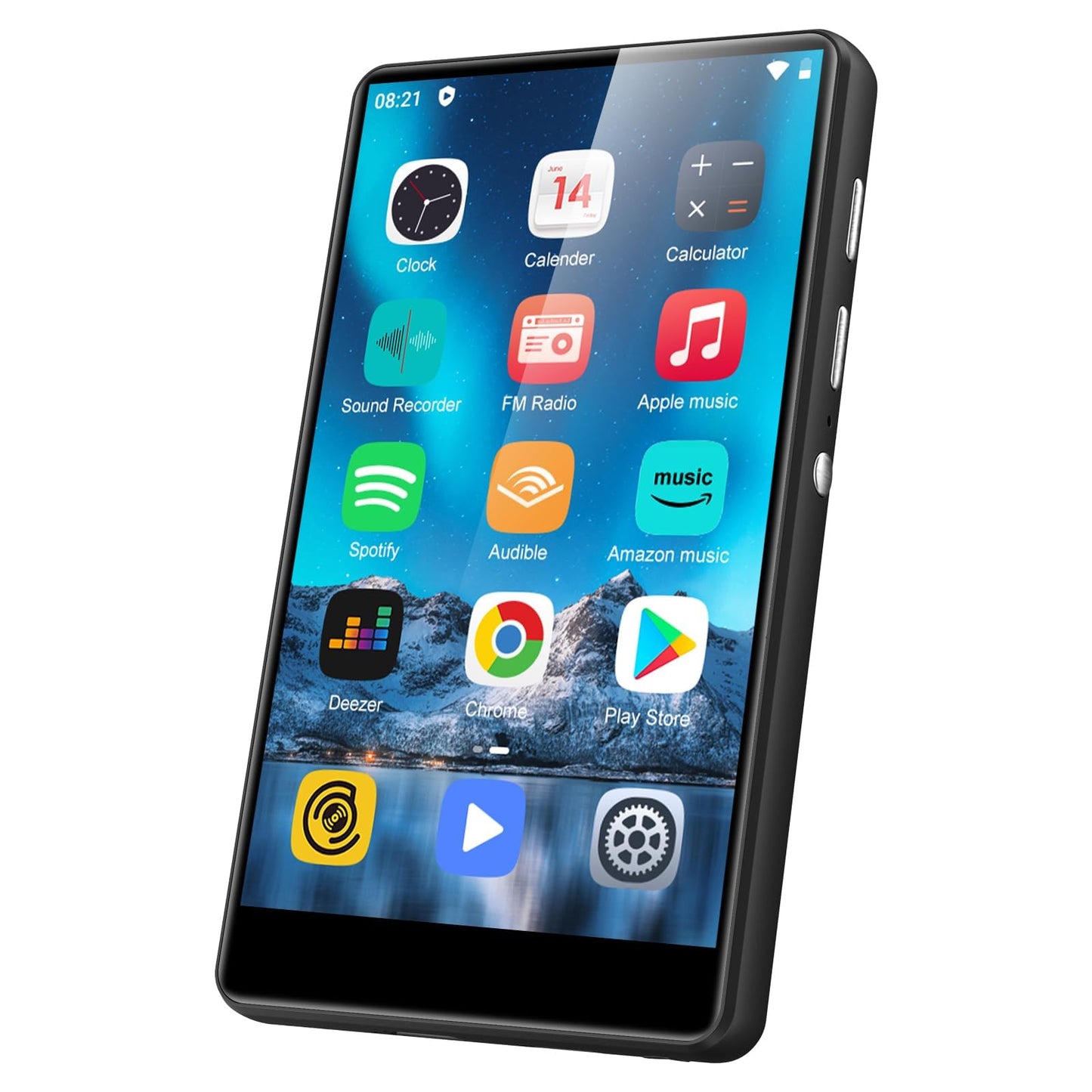 80GB MP3 player with Bluetooth and WiFi, SWOFY 4.0-inch touchscreen MP3 & MP4 player Android, portable kids music player with Spotify, Amazon Music, radio, recorder, e-book, browser.