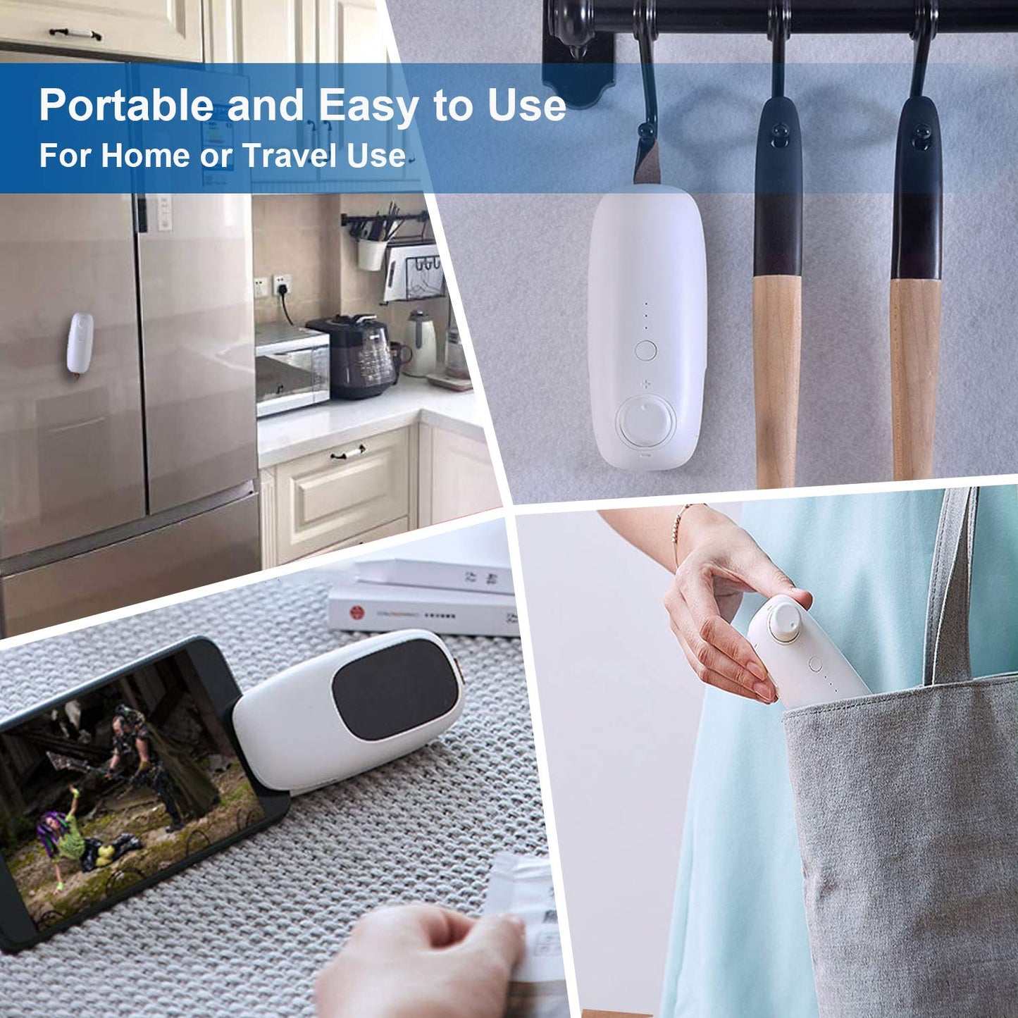 WELUV Mini foil sealer with cutter USB bag sealer High safety charging 2in1 handheld foil sealer Handy bag sealer Bags wood chips plastic bags