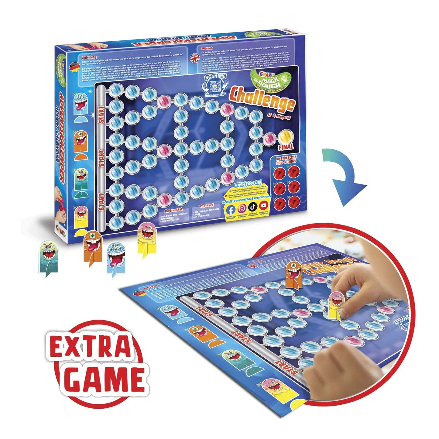 MAGIC DOUGH Advent Calendar for Kids - Toy Advent Calendar with Dough, 24 Great Surprises with Smart Super Dough